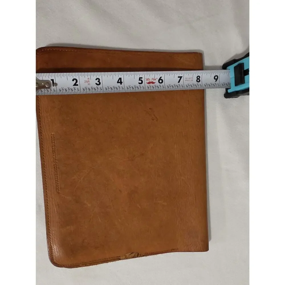 Nixon Edition Full Grain Leather iPad Case Sleeve Saddle Brown Vintage 2012